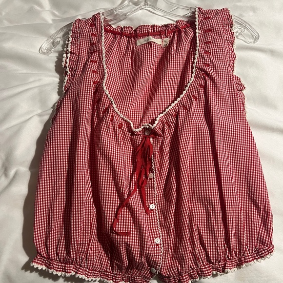 Doen Tops - Doen traveler top xs cerise Paris gingham